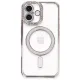 Apple iPhone 16 Plus Kılıf Joke Simli Magneticsafe Kılıf - Pembe
