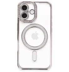 Apple iPhone 16 Plus Kılıf Joke Simli Magneticsafe Kılıf - Pembe