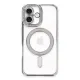 Apple iPhone 16 Plus Kılıf Joke Simli Magneticsafe Kılıf - Gümüş