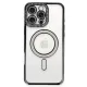 Apple iPhone 16 Pro Kılıf Joke Simli Magneticsafe Kılıf - Siyah