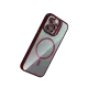 Apple iPhone 16 Pro Remim Lensli Magsafe Standlı Kapak - Bordo