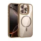 Apple iPhone 16 Pro Remim Lensli Magsafe Standlı Kapak - Kahverengi