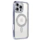Apple iPhone 16 Pro Kılıf Joke Simli Magneticsafe Kılıf - Mavi
