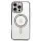 Apple iPhone 16 Pro Kılıf Joke Simli Magneticsafe Kılıf - Pembe