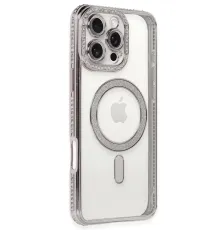 Apple iPhone 16 Pro Kılıf Joke Simli Magneticsafe Kılıf - Pembe