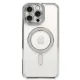 Apple iPhone 16 Pro Kılıf Joke Simli Magneticsafe Kılıf - Gümüş