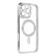 Apple iPhone 16 Pro Kılıf Joke Simli Magneticsafe Kılıf - Gümüş