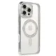 Apple iPhone 16 Pro Kılıf Joke Simli Magneticsafe Kılıf - Gümüş