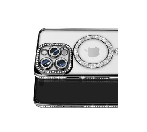 Apple iPhone 16 Pro Max Kılıf Joke Simli Magneticsafe Kılıf - Siyah