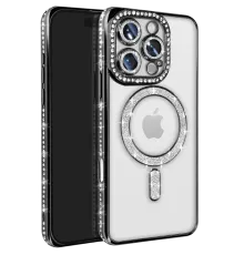 Apple iPhone 16 Pro Max Kılıf Joke Simli Magneticsafe Kılıf - Siyah