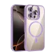 Apple iPhone 16 Pro Max Remim Lensli Magsafe Standlı Kapak - Lila