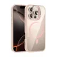 Apple iPhone 16 Pro Max Remim Lensli Magsafe Standlı Kapak - Pembe