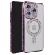 Apple iPhone 16 Pro Max Kılıf Joke Simli Magneticsafe Kılıf - Derin Mor