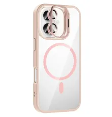 Apple iPhone 16 Plus Remim Lensli Magsafe Standlı Kapak - Pembe
