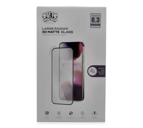 Apple iPhone 16 Pro Bilvis 3D Mat Cam Ekran Koruyucu