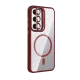 Samsung Galaxy S24 FE Remim Lensli Magsafe Standlı Kapak - Bordo