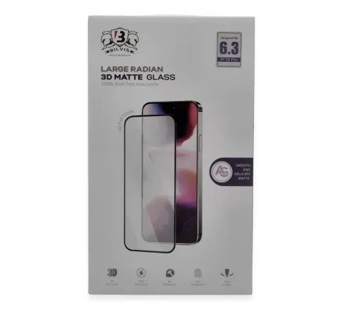 Apple iPhone 16 Pro Max Bilvis 3D Mat Cam Ekran Koruyucu