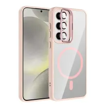 Samsung Galaxy S24 FE Remim Lensli Magsafe Standlı Kapak - Pembe
