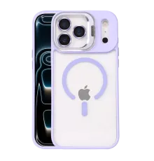Apple iPhone 17 Pro Remim Lensli Magsafe Standlı Kapak - Lila