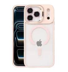 Apple iPhone 17 Pro Remim Lensli Magsafe Standlı Kapak - Pembe