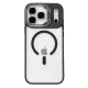 Apple iPhone 17 Pro Remim Lensli Magsafe Standlı Kapak - Siyah