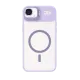 Apple iPhone 17 Air Remim Lensli Magsafe Standlı Kapak - Lila