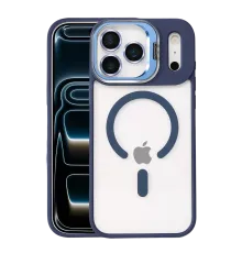 Apple iPhone 17 Pro Max Remim Lensli Magsafe Standlı Kapak - Lacivert