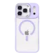 Apple iPhone 17 Pro Max Remim Lensli Magsafe Standlı Kapak - Lila
