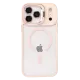 Apple iPhone 17 Pro Max Remim Lensli Magsafe Standlı Kapak - Pembe