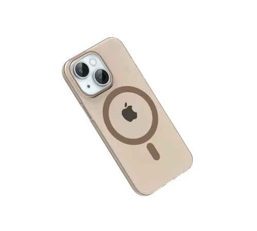 Apple iPhone 14 PC Blank Magsafe Kapak - Çöl Titanyum