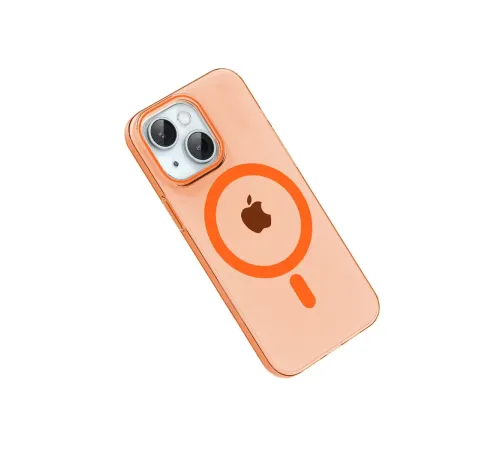 Apple iPhone 14 PC Blank Magsafe Kapak - Turuncu