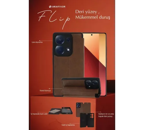 Xiaomi Redmi Note 12 Pro 4G Kılıf Flip Cover - Lacivert