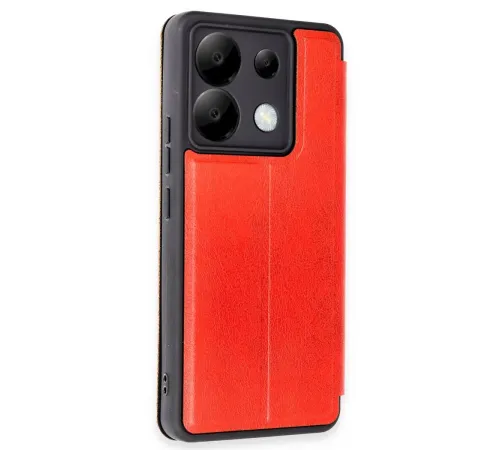 Xiaomi Redmi Note 13 Pro 5G Kılıf Flip Cover - Kırmızı