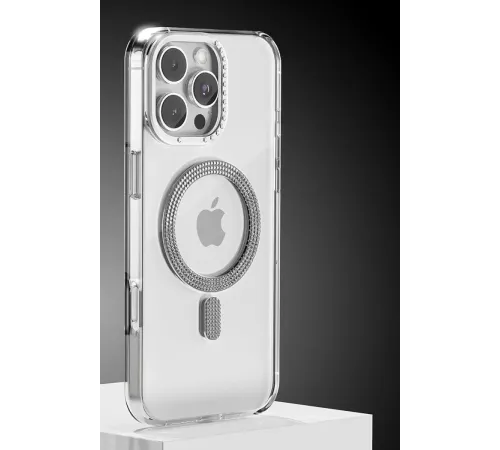Apple iPhone 16 Pro Max Tash Diamond Magsafe Kapak - Beyaz