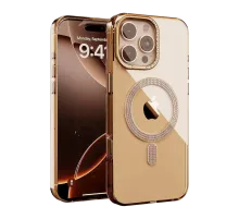 Apple iPhone 16 Pro Max Tash Diamond Magsafe Kapak - Gold