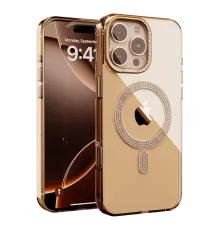 Apple iPhone 16 Pro Max Tash Diamond Magsafe Kapak - Gold