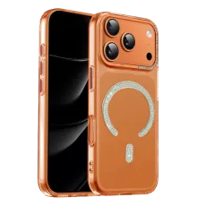 Apple iPhone 17 Pro Tash Diamond Magsafe Kapak - Turuncu