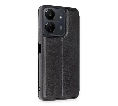 Xiaomi Redmi 13C Kılıf Flip Cover - Siyah