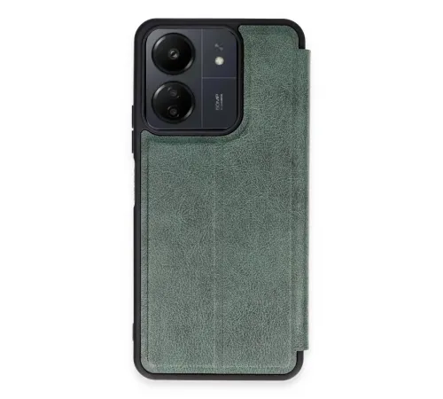 Xiaomi Redmi 13C Kılıf Flip Cover - Koyu Yeşil
