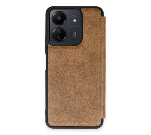 Xiaomi Redmi 13C Kılıf Flip Cover - Taba