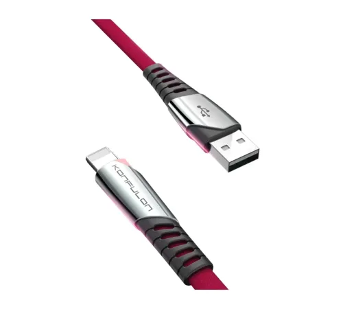 DC17 Lightning Kablo iphone Uyumlu 1M 2.4A - Kırmızı