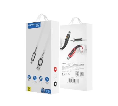 DC24 Micro USB Kablo 1.2M 4A - Beyaz