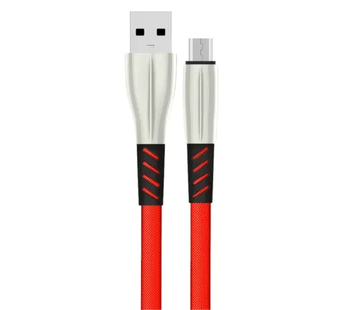 S88 Metal Uçlu Micro USB Kablo 1M 2.4A - Kırmızı