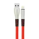 S89 Metal Uçlu Lightning Kablo iphone Uyumlu 1M 2.4A - Kırmızı