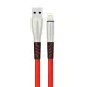 S89 Metal Uçlu Lightning Kablo iphone Uyumlu 1M 2.4A - Kırmızı