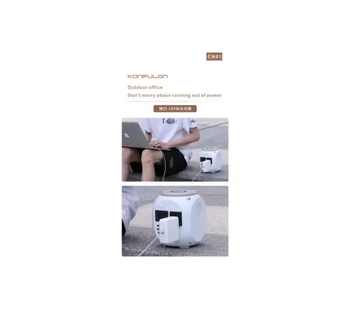 CN01 Powerbank 45.000 mAh Kamp Şarj PD - Beyaz