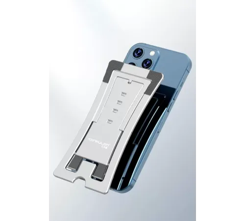 CM23 Ayarlanabilir Katlanabilir Masaüstü Telefon Tutucu - Gümüş