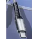 DC43 Type-C to Type-C 1M Örgü 60W Hızlı Şarj Kablo - Yeşil