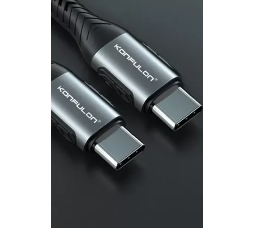 DC43 Type-C to Type-C 1M Örgü 60W Hızlı Şarj Kablo - Yeşil