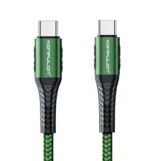 DC43 Type-C to Type-C 1M Örgü 60W Hızlı Şarj Kablo - Yeşil